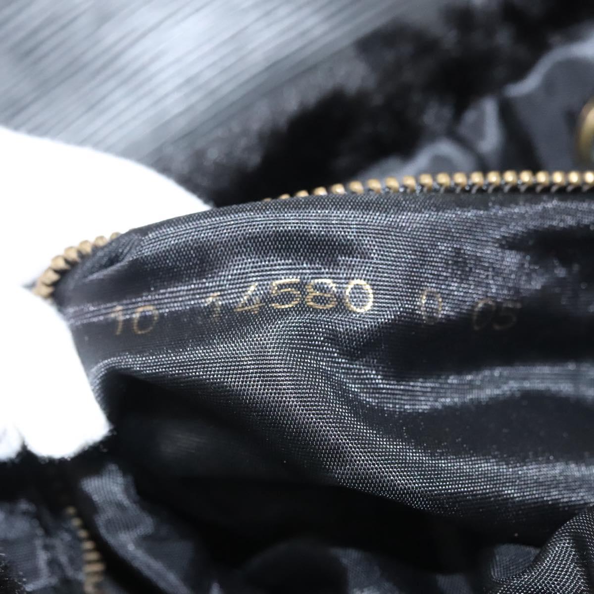 FENDI Backpack Leather Black Auth 117165