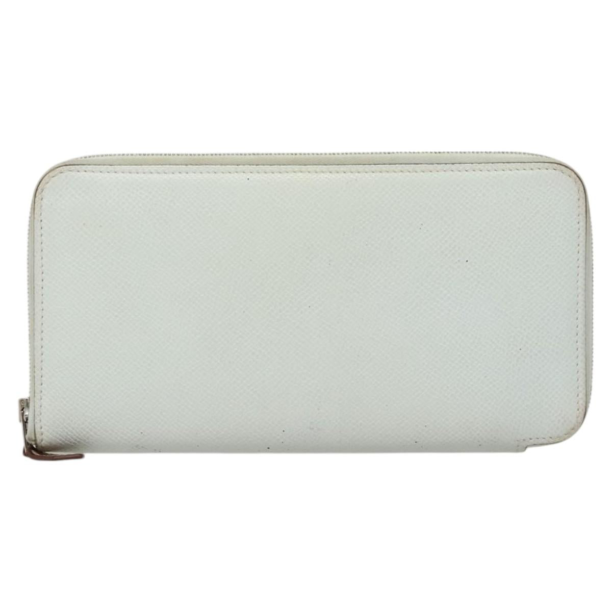 HERMES Steeple Azap Long Long Wallet Epsom Light Blue Auth 117188