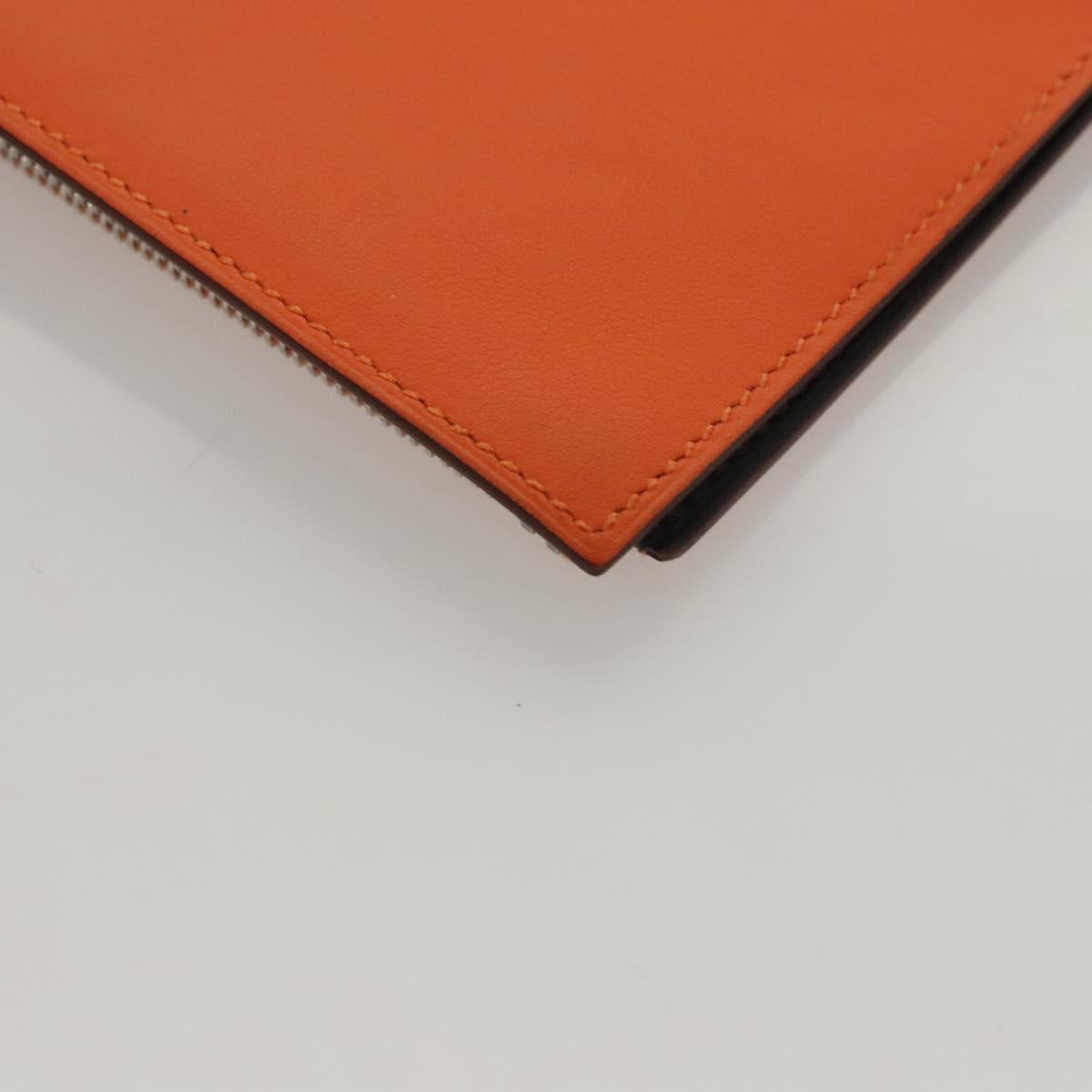 HERMES EA Zip PM Day Planner Cover Vaux Swift Orange Auth 117190M