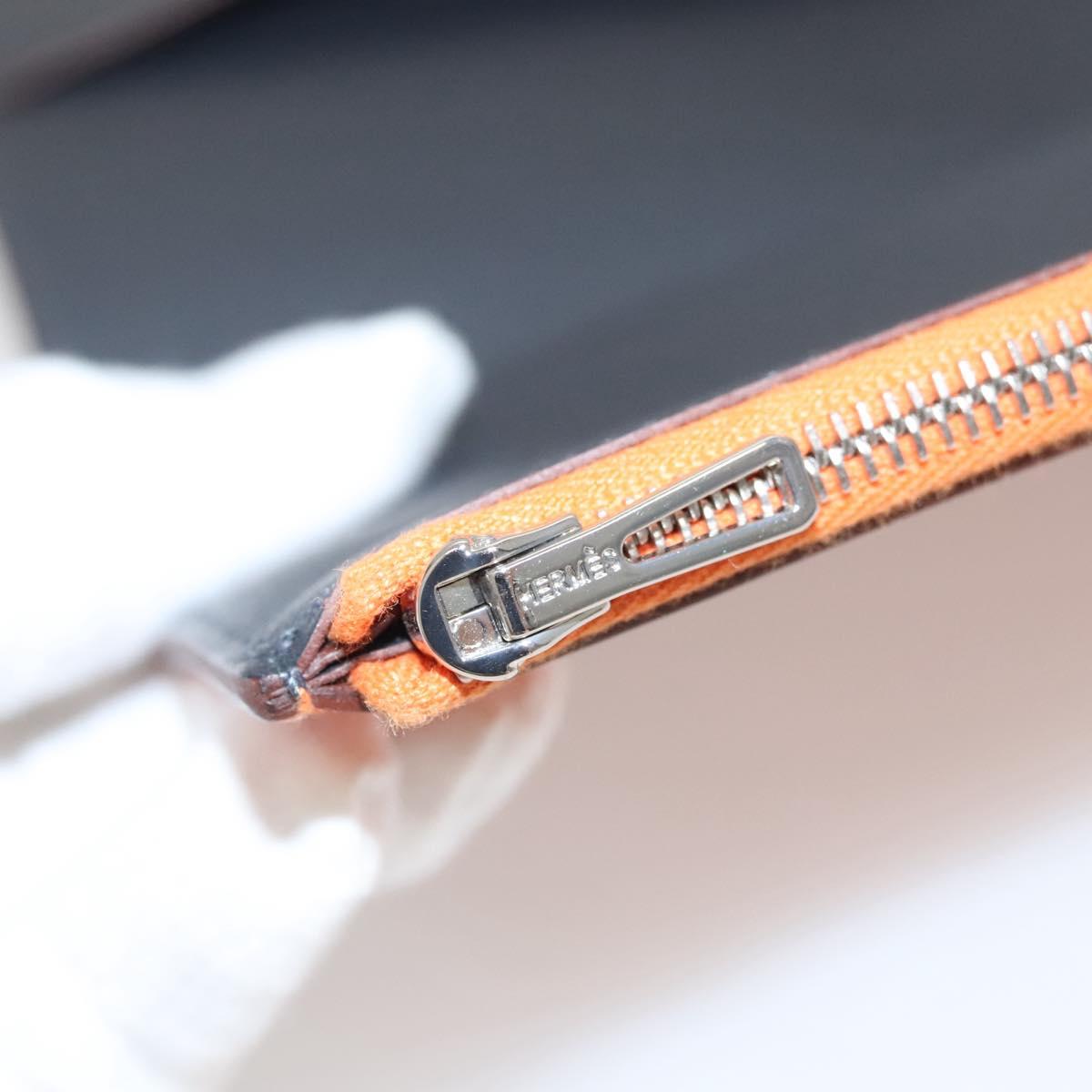 HERMES EA Zip PM Day Planner Cover Vaux Swift Orange Auth 117190M