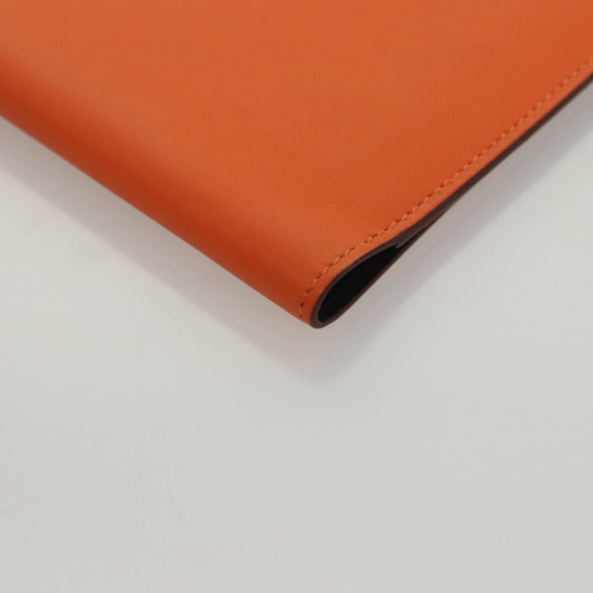 HERMES EA Zip PM Day Planner Cover Vaux Swift Orange Auth 117190M