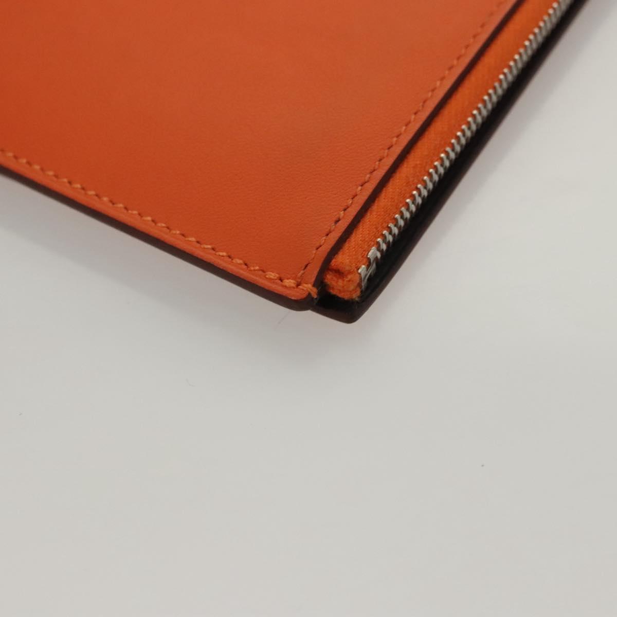HERMES EA Zip PM Day Planner Cover Vaux Swift Orange Auth 117190M