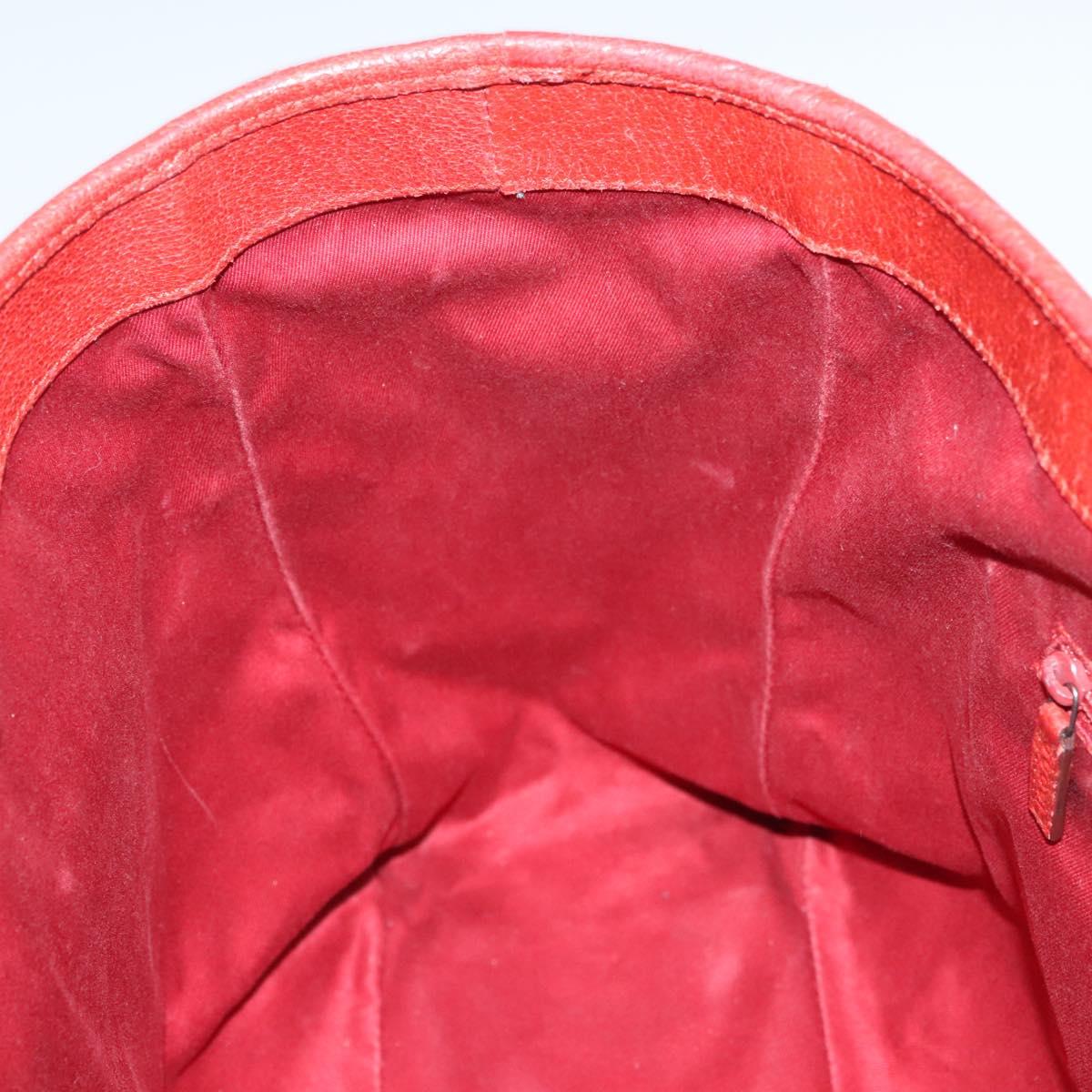 GUCCI GG Canvas Shoulder Bag Red 113017 Auth 117199