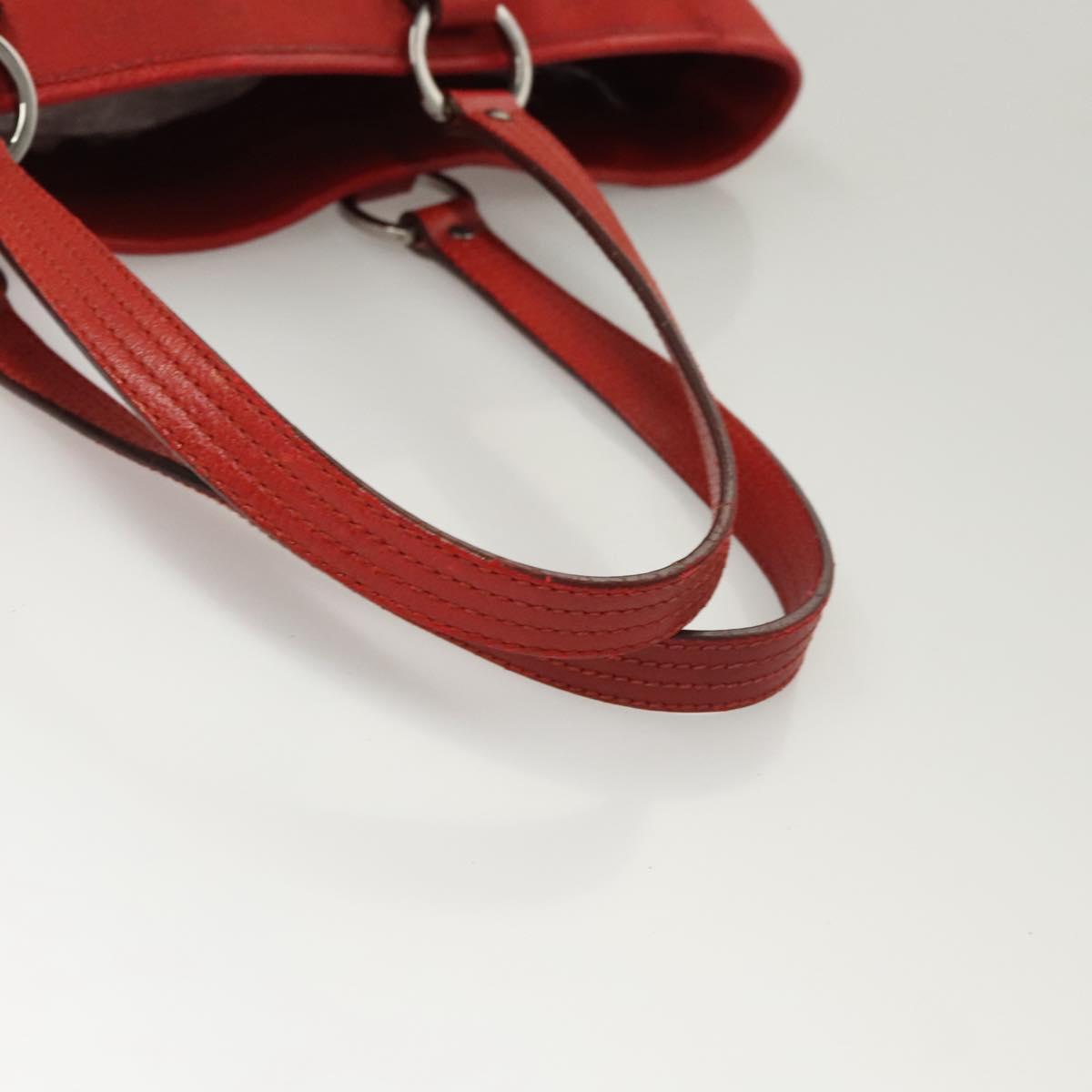 GUCCI GG Canvas Shoulder Bag Red 113017 Auth 117199