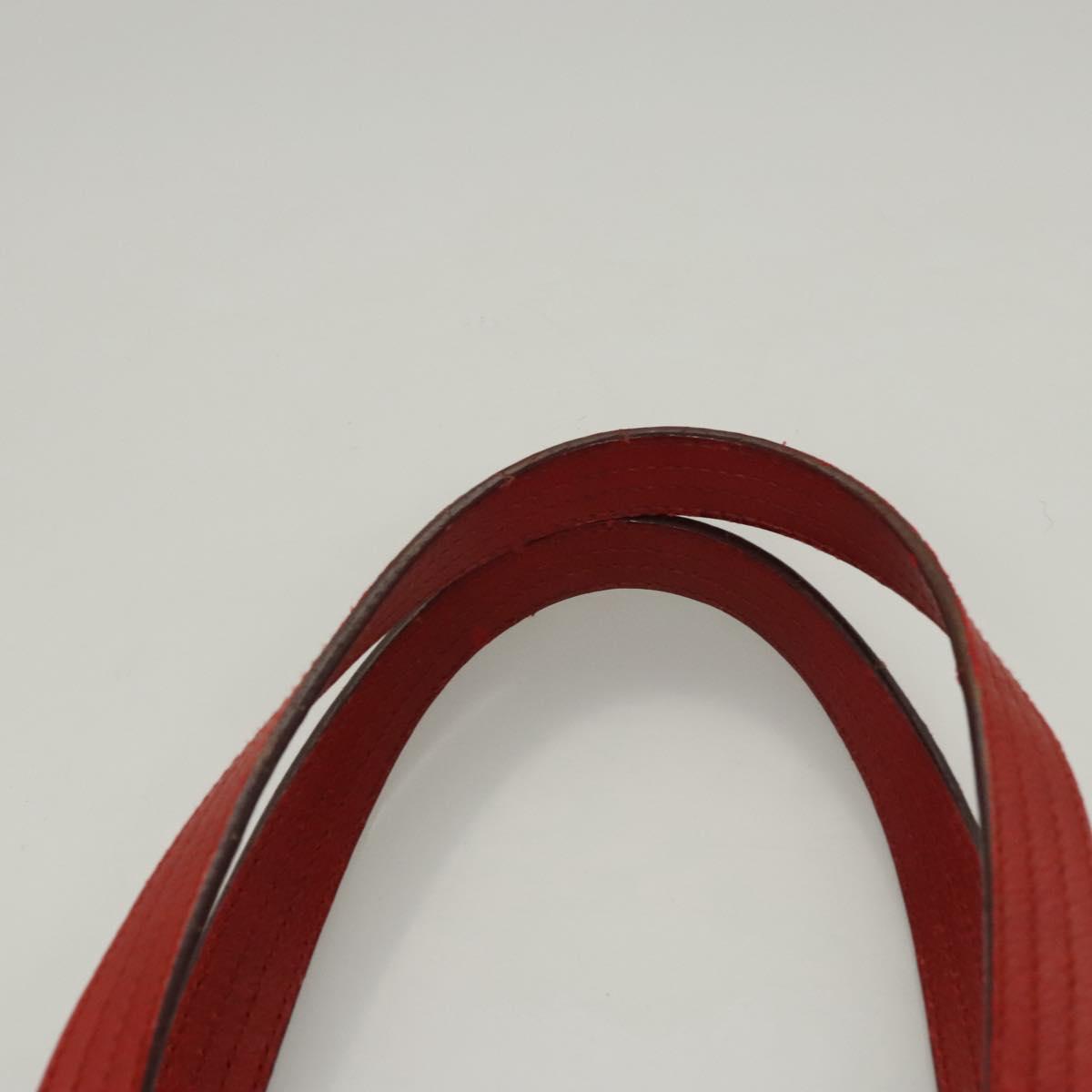GUCCI GG Canvas Shoulder Bag Red 113017 Auth 117199