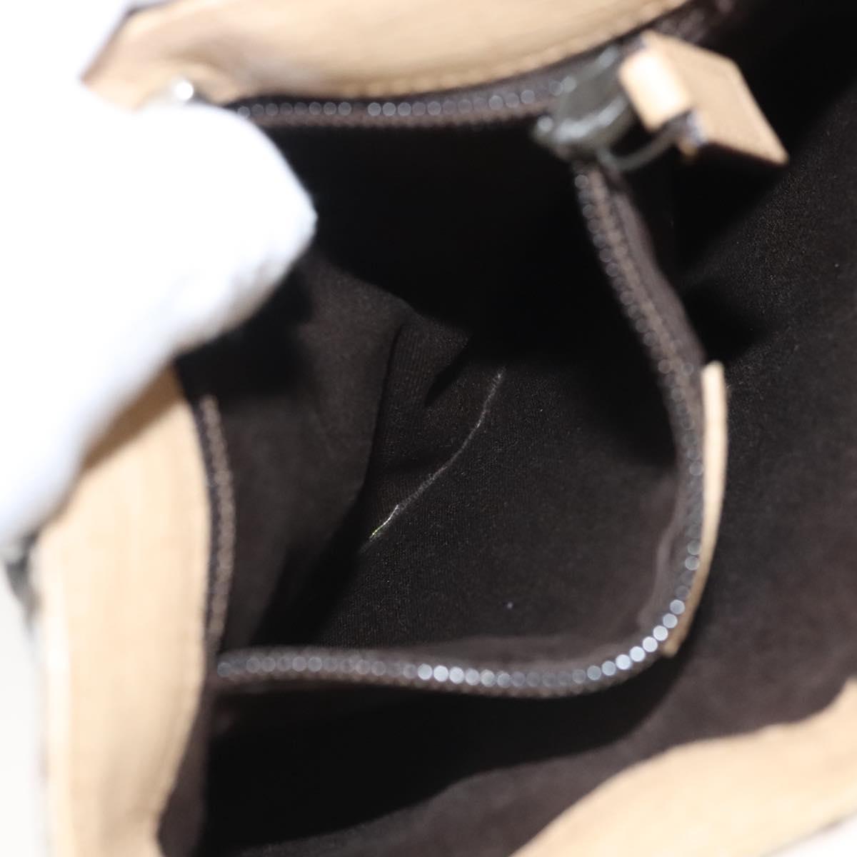 GUCCI GG Supreme Hand Bag PVC Leather Beige 114600 Auth 117203