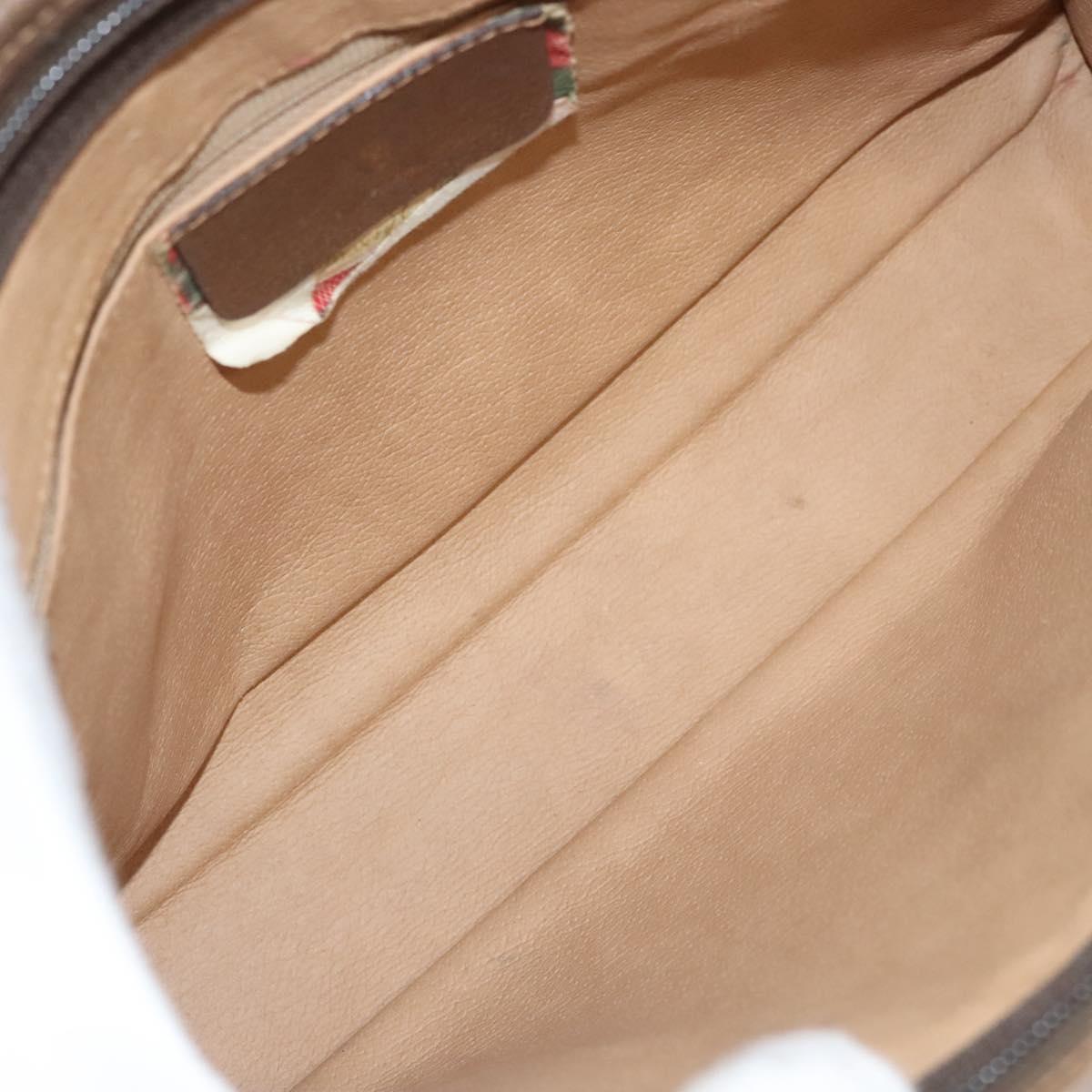 GUCCI GG Supreme Clutch Bag PVC Beige 111 01 037 Auth 117224
