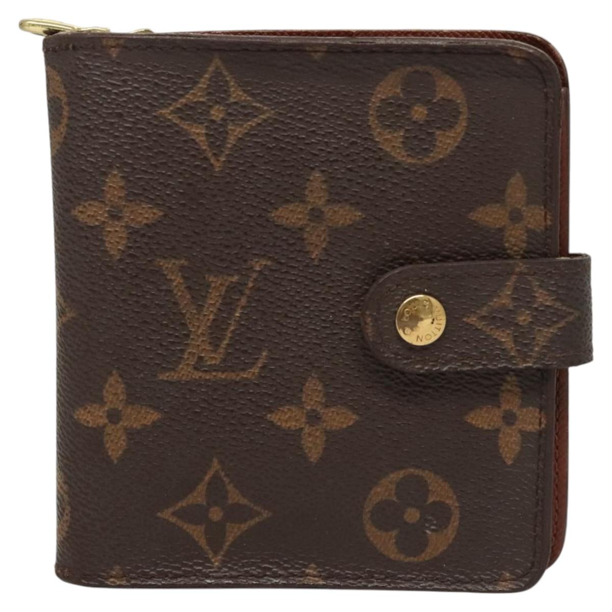 LOUIS VUITTON Monogram Compact Zip Wallet M61667 LV Auth 117264