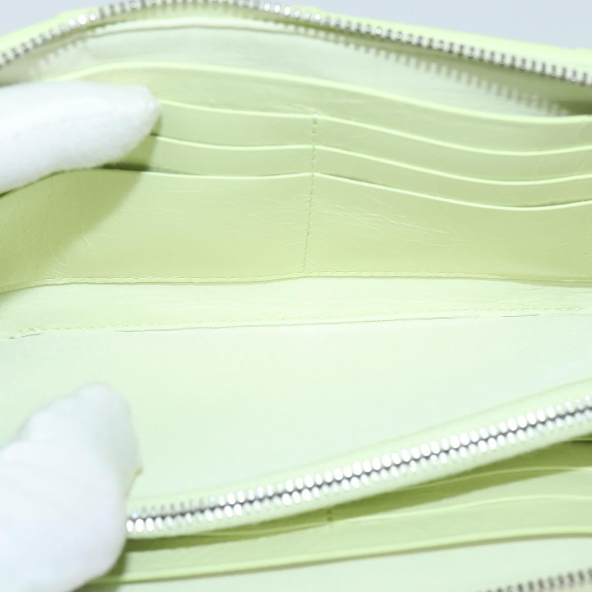 BOTTEGA VENETA INTRECCIATO Wallet Leather LIme Green Auth 117269M
