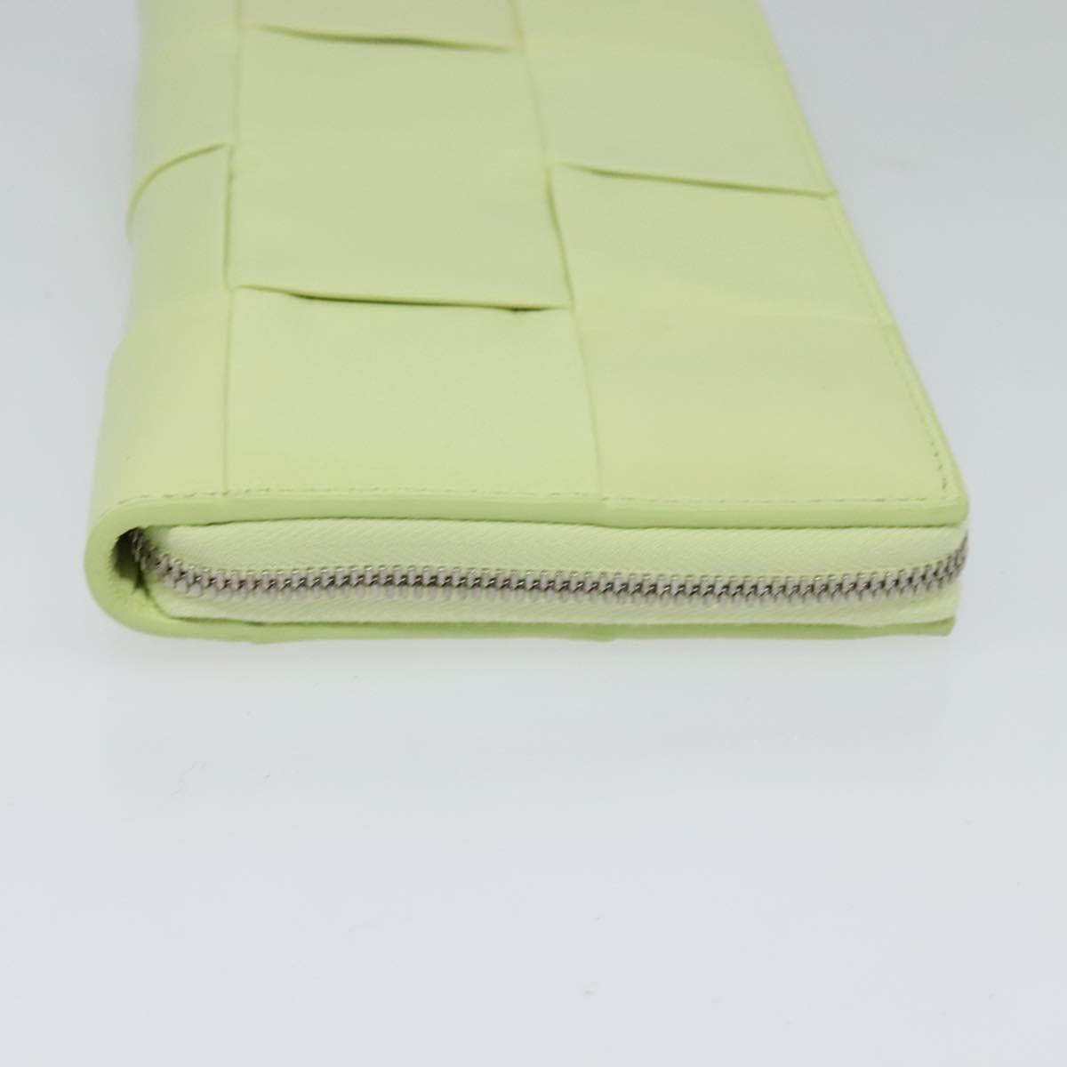BOTTEGA VENETA INTRECCIATO Wallet Leather LIme Green Auth 117269M
