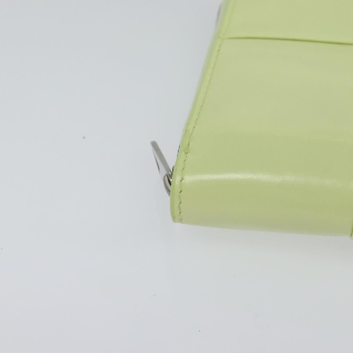 BOTTEGA VENETA INTRECCIATO Wallet Leather LIme Green Auth 117269M
