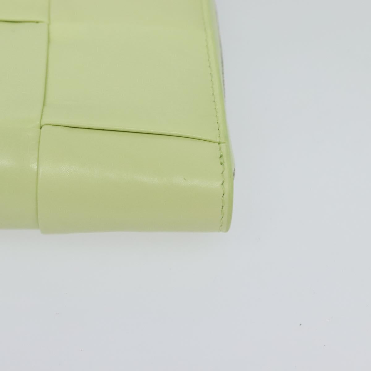 BOTTEGA VENETA INTRECCIATO Wallet Leather LIme Green Auth 117269M