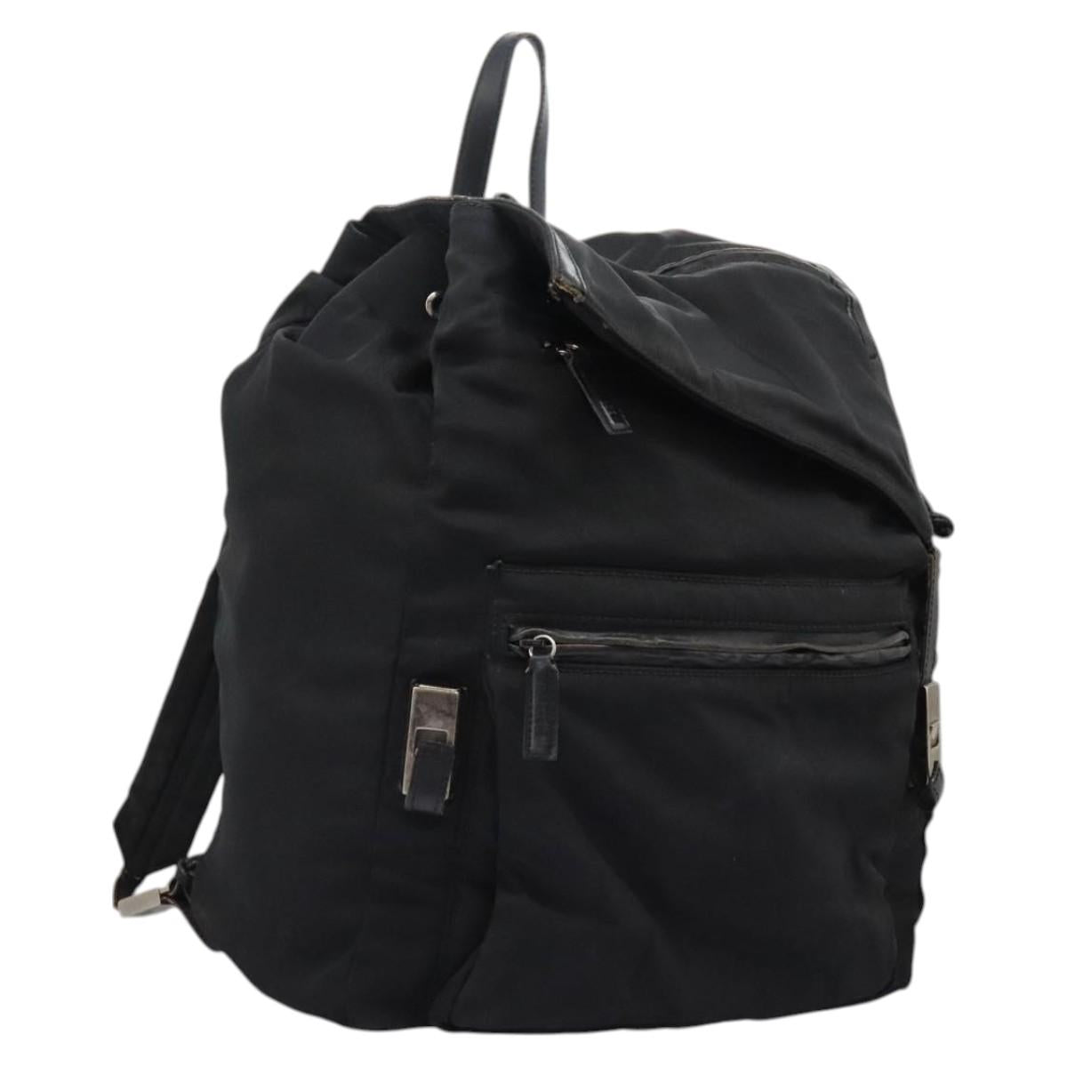 GUCCI Backpack Nylon Black Auth 117288