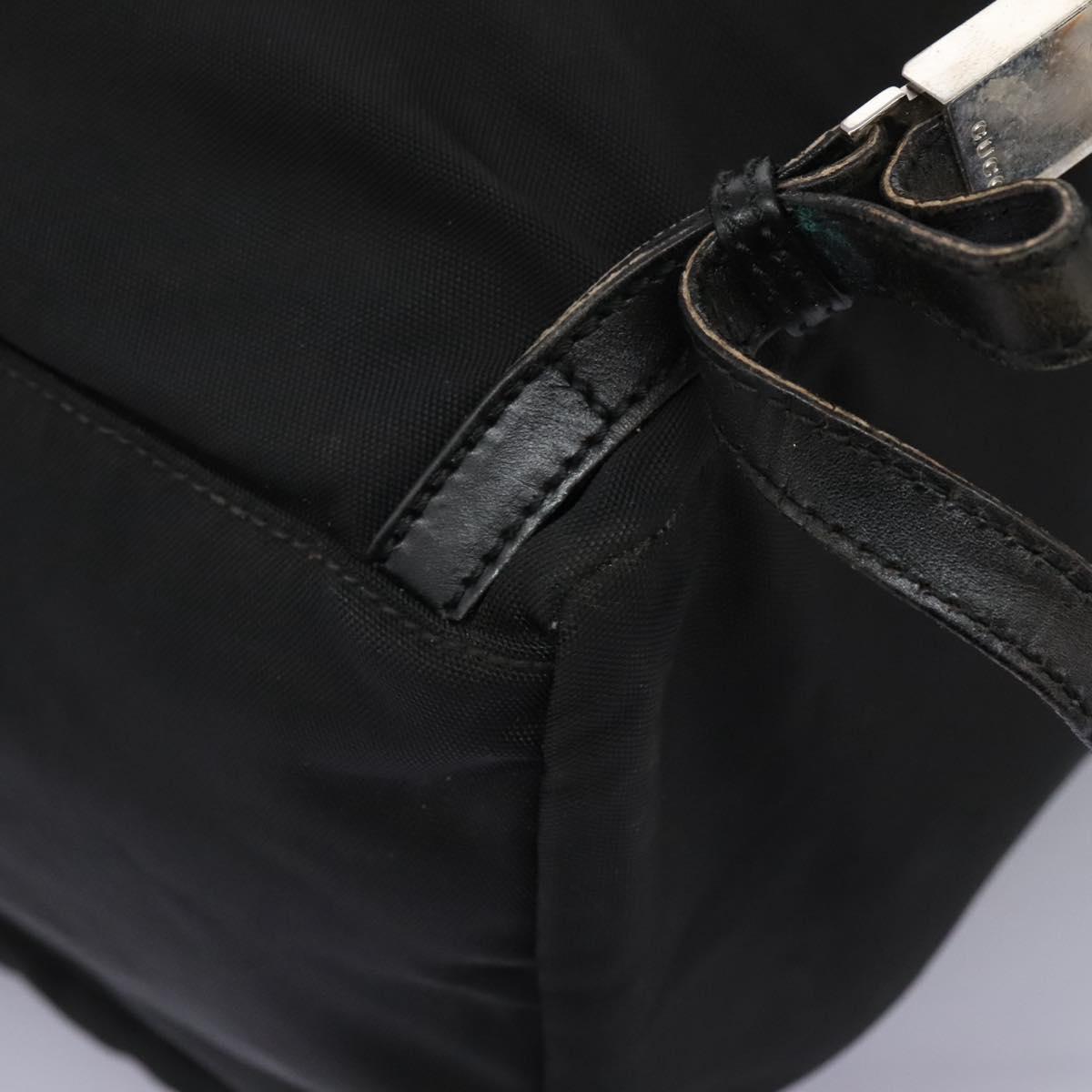 GUCCI Backpack Nylon Black Auth 117288