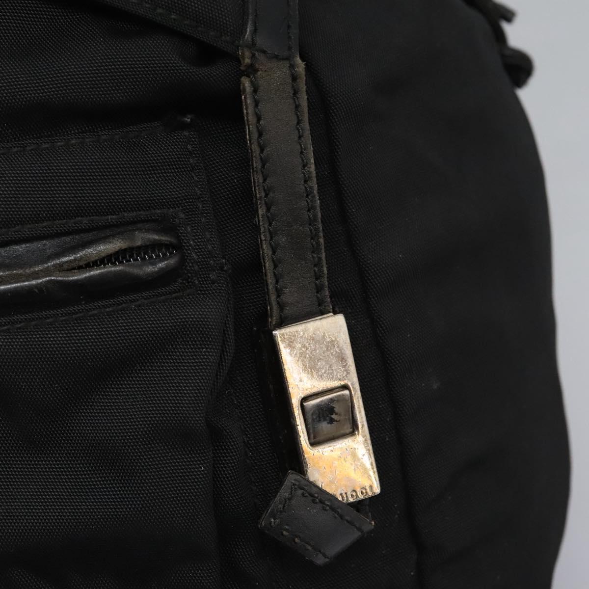 GUCCI Backpack Nylon Black Auth 117288
