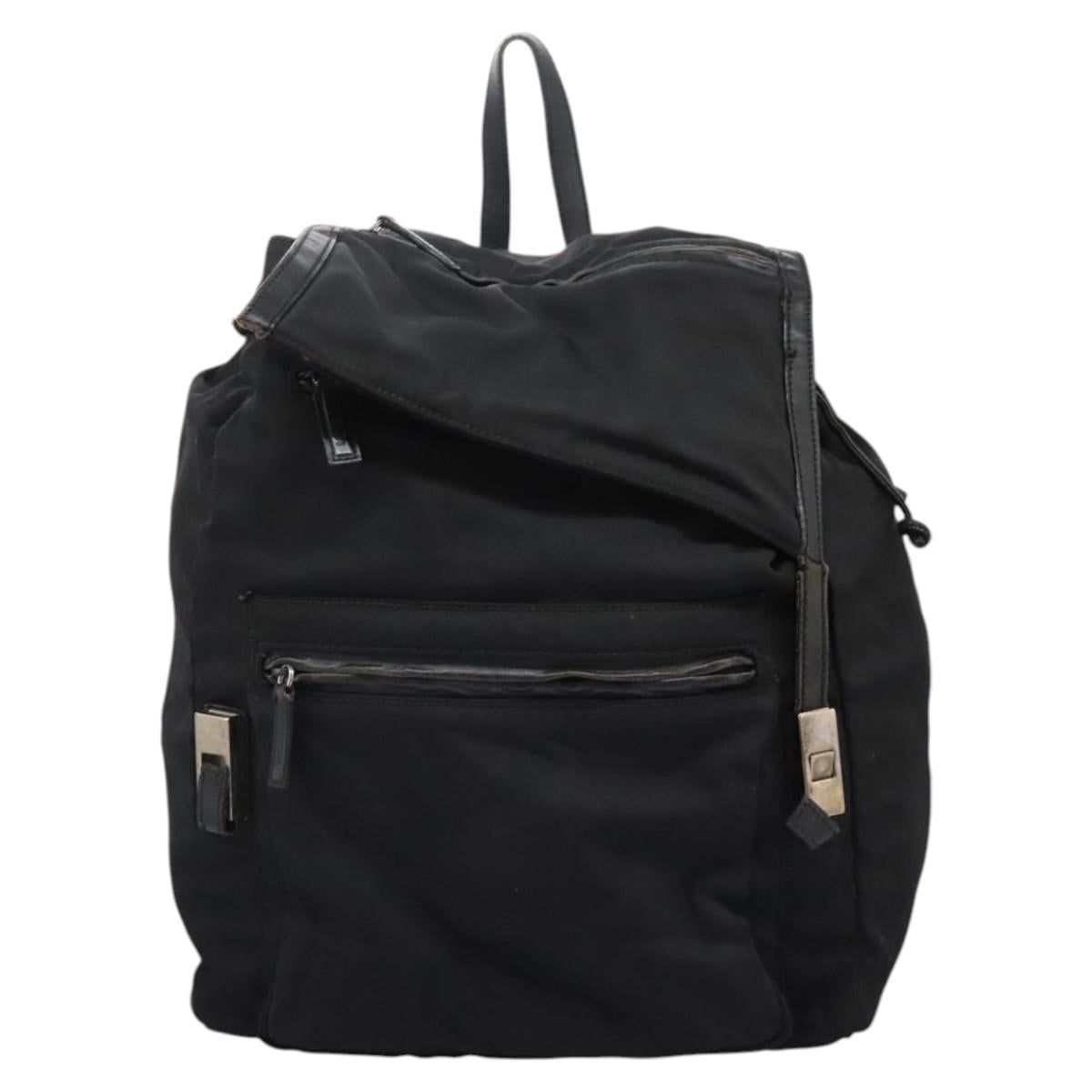 GUCCI Backpack Nylon Black Auth 117288