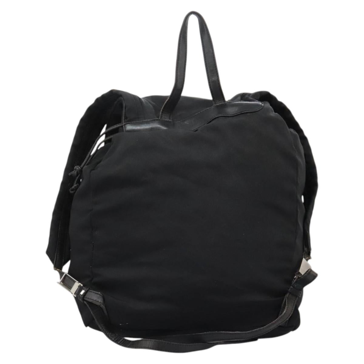 GUCCI Backpack Nylon Black Auth 117288