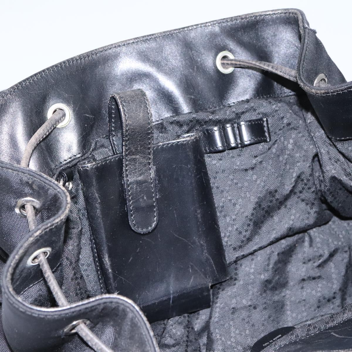 GUCCI Backpack Nylon Black Auth 117288