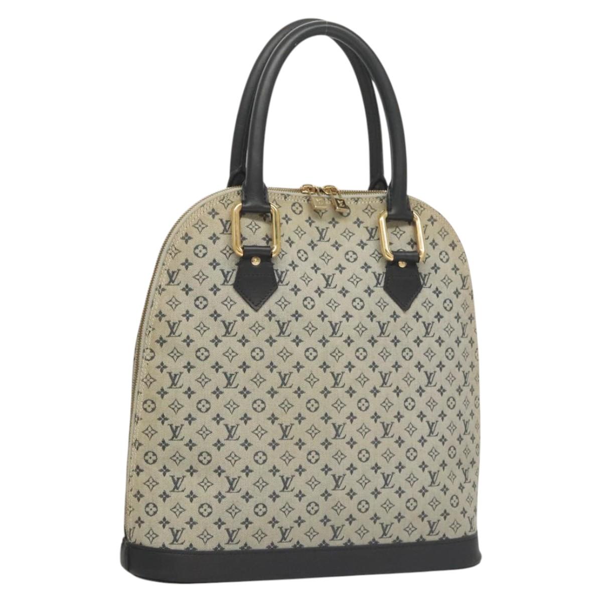 LOUIS VUITTON Monogram Mini Alma Haut Hand Bag Blue M92202 LV Auth 117318