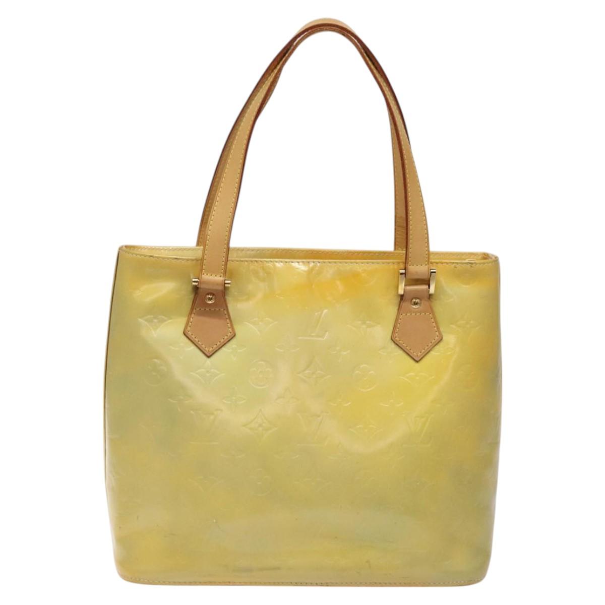 LOUIS VUITTON Monogram Vernis Houston Hand Bag Gris M91053 LV Auth 117329