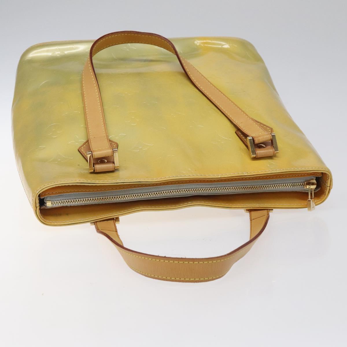 LOUIS VUITTON Monogram Vernis Houston Hand Bag Gris M91053 LV Auth 117329