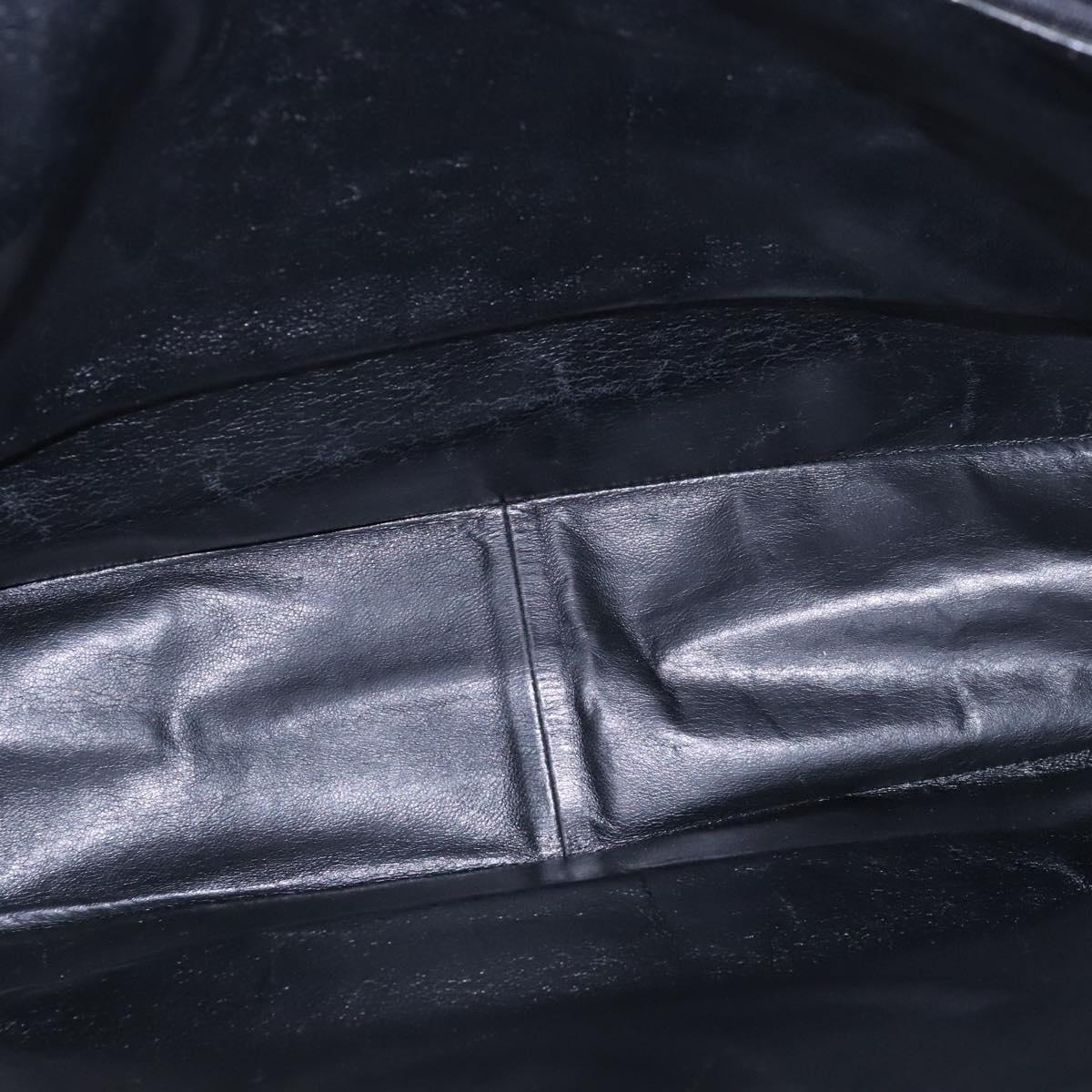 CHANEL COCO Mark Chain Tote Bag Caviar Skin Black CC Auth 117332