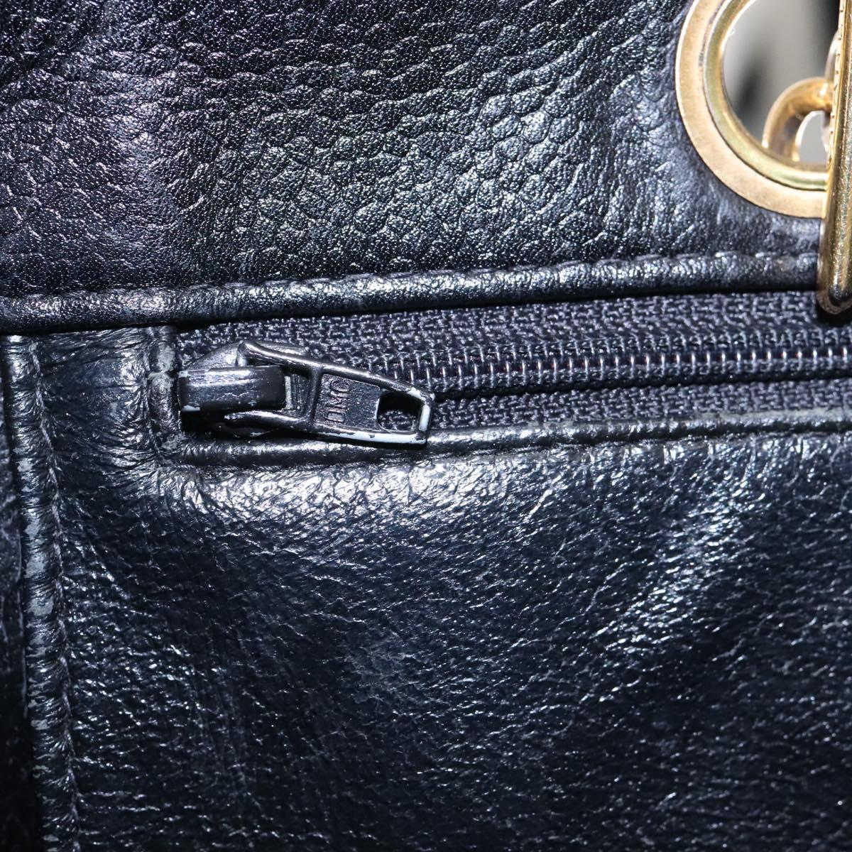 CHANEL COCO Mark Chain Tote Bag Caviar Skin Black CC Auth 117332