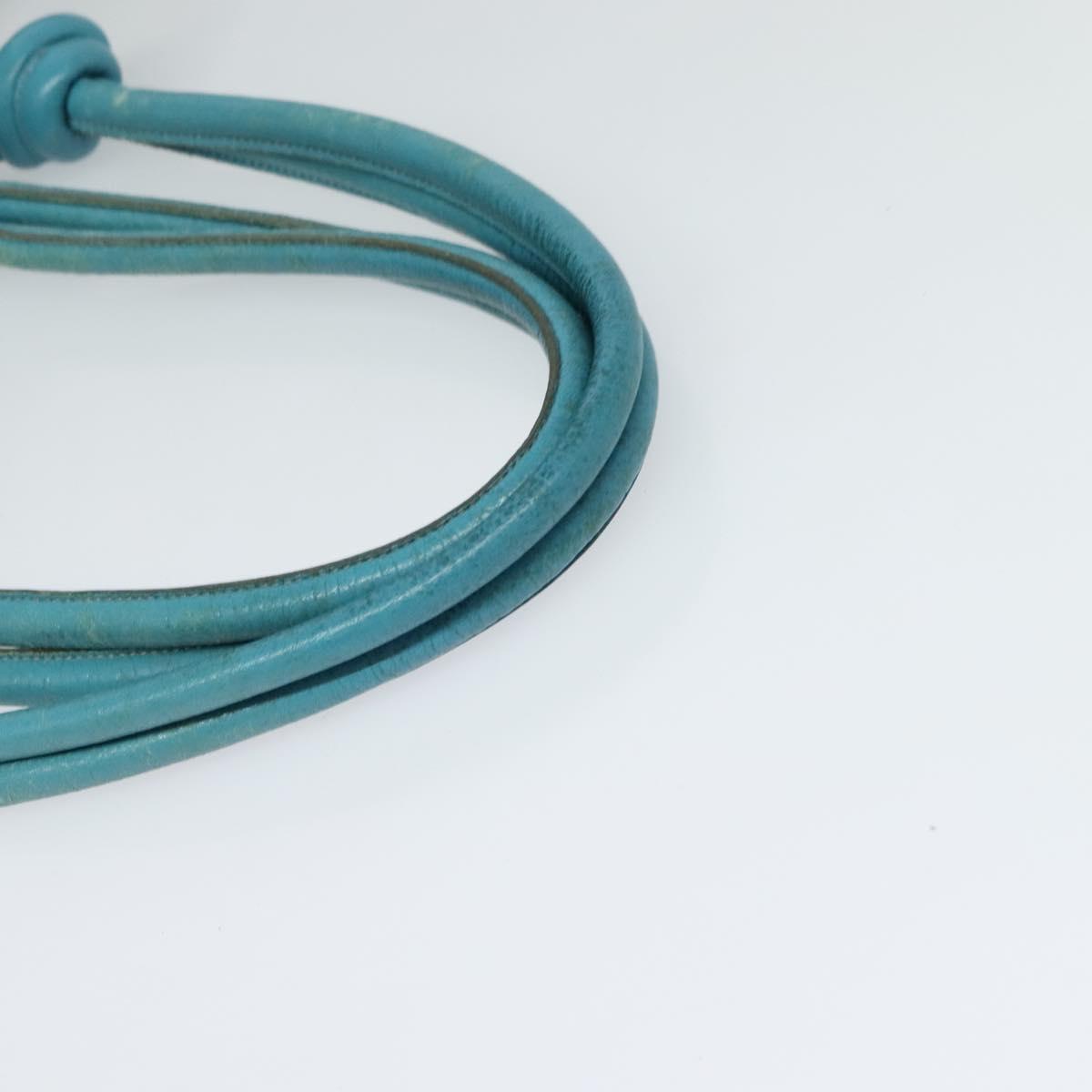 Christian Dior Canage Tote Bag Coated Canvas Blue Silver Auth 117361