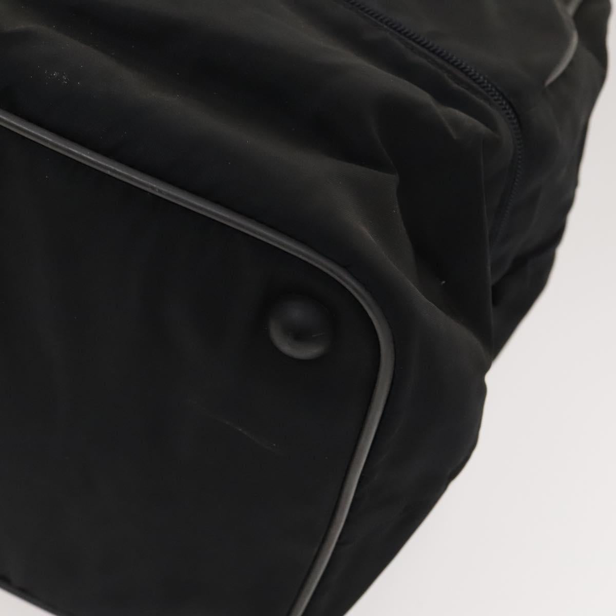 PRADA Sports Boston Bag Nylon Black Silver Auth 117366