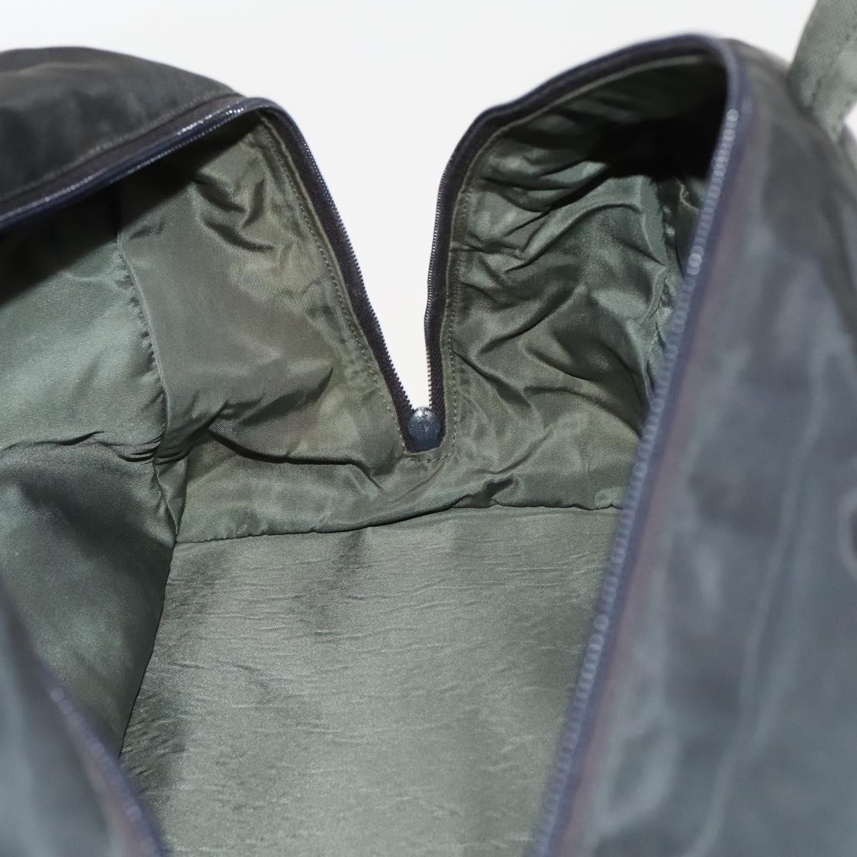 PRADA Sports Boston Bag Nylon Black Silver Auth 117366