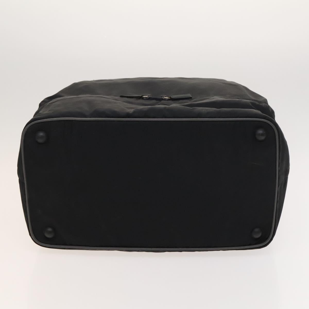 PRADA Sports Boston Bag Nylon Black Silver Auth 117366