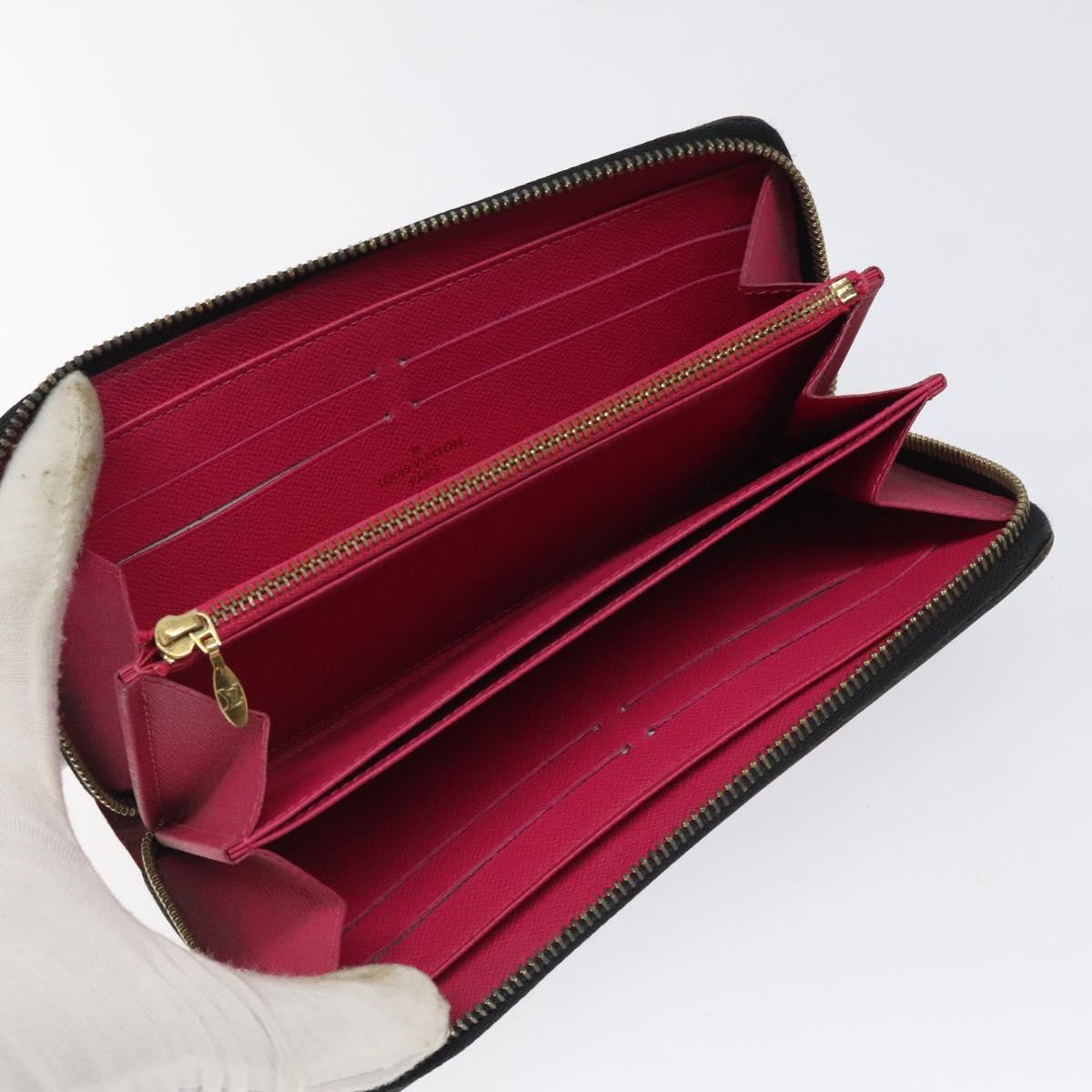 LOUIS VUITTON Monogram Multicolor Zippy Wallet Long Black M60243 LV Auth 117381