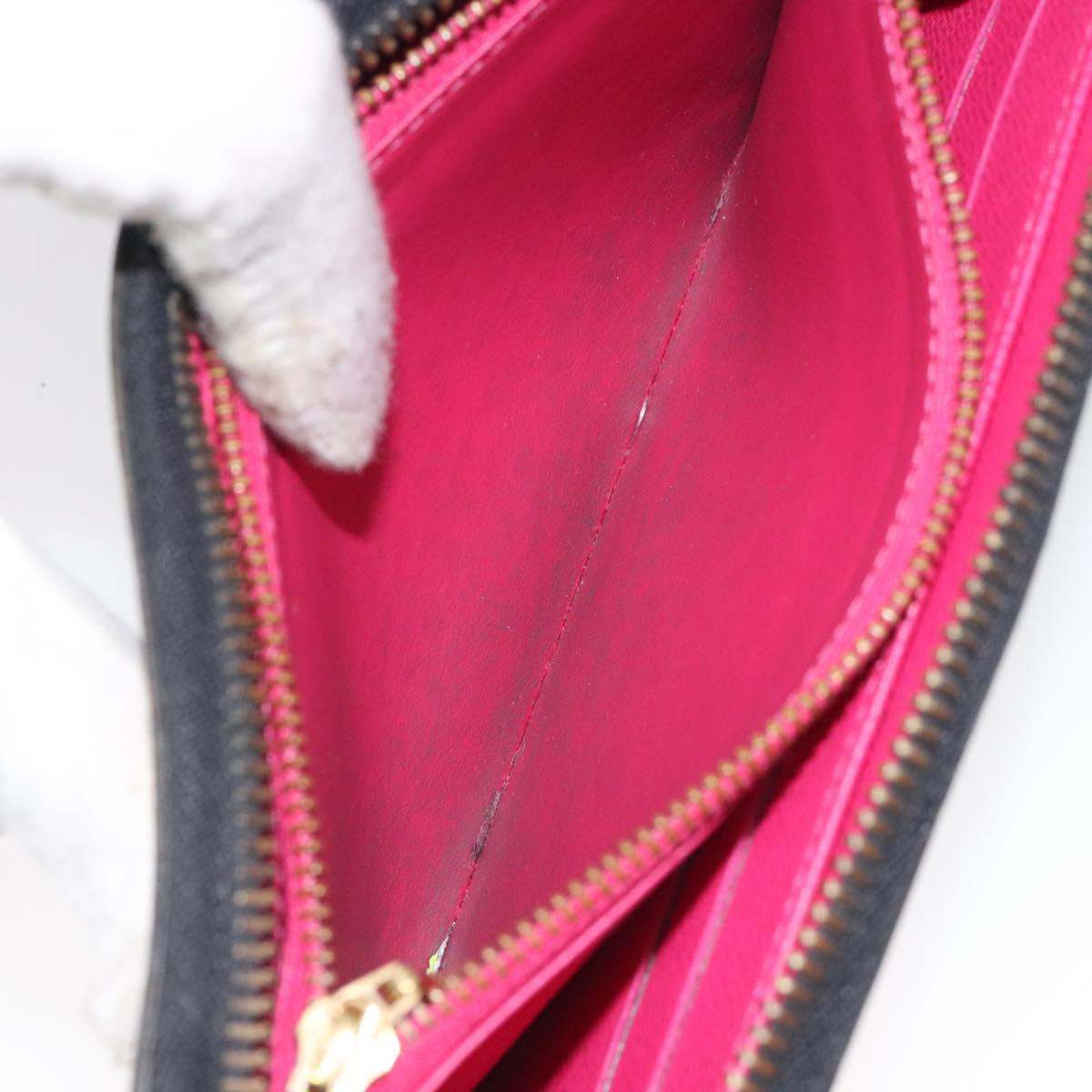 LOUIS VUITTON Monogram Multicolor Zippy Wallet Long Black M60243 LV Auth 117381