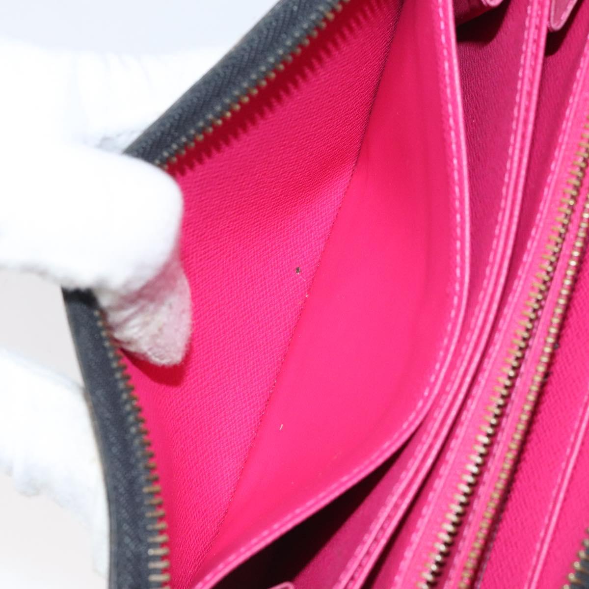 LOUIS VUITTON Monogram Multicolor Zippy Wallet Long Black M60243 LV Auth 117381