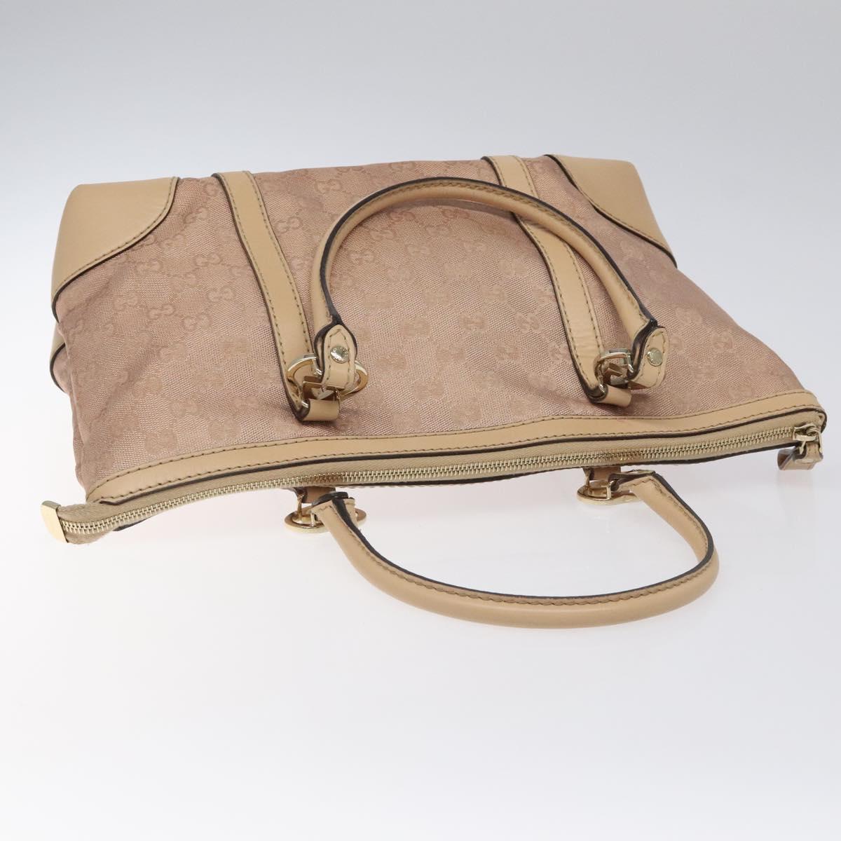 GUCCI GG Canvas Lovely Tote Bag Pink Gold 257069 Auth 117391