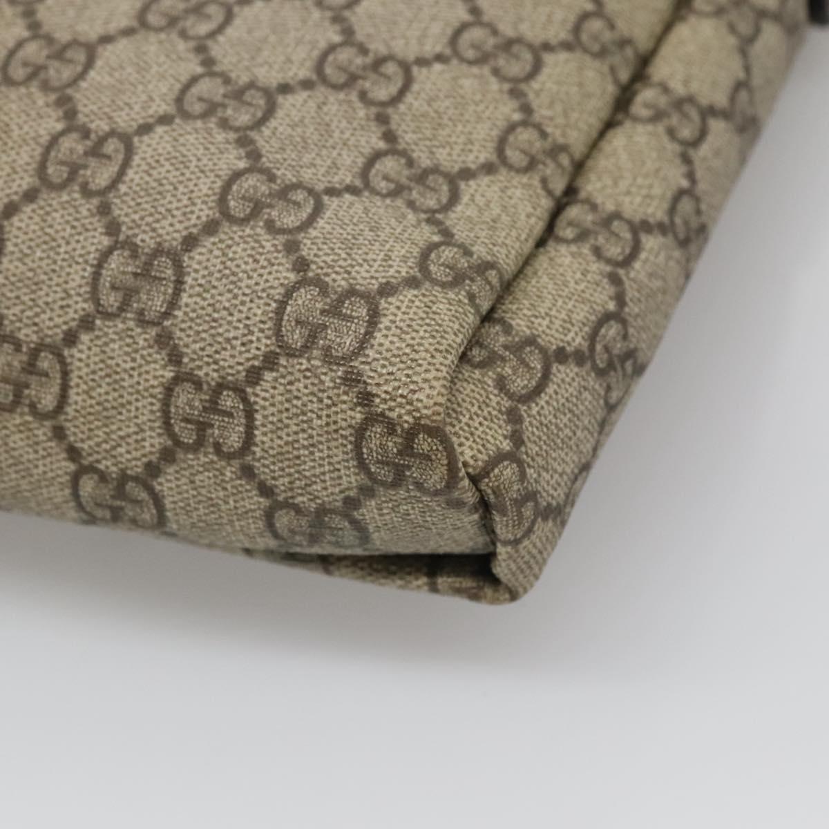 GUCCI GG Supreme Shoulder Bag PVC Leather Beige 223666 Auth 117420