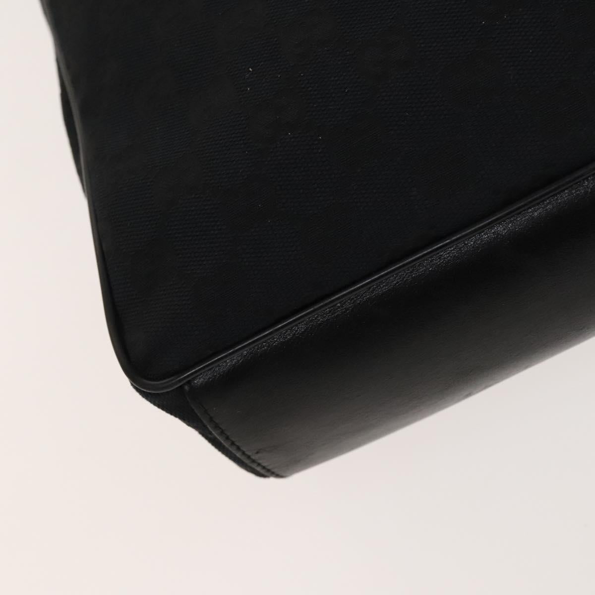 GUCCI GG Canvas Shoulder Bag Black Silver 019 0538 Auth 117433