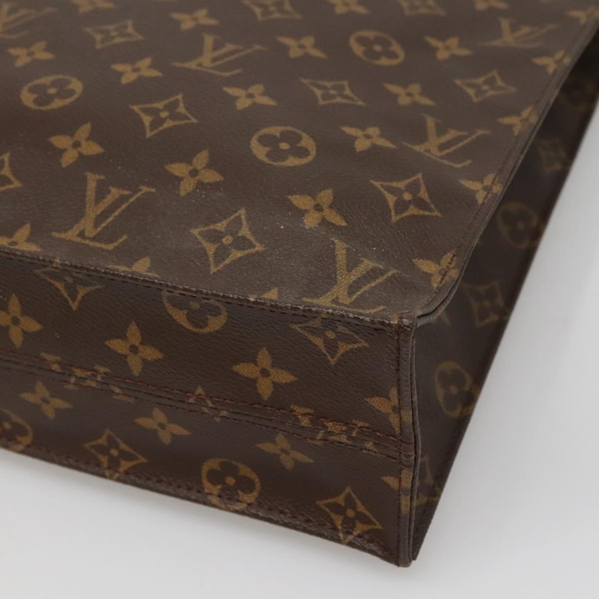 LOUIS VUITTON Monogram Sac Plat Hand Bag M51140 LV Auth 117530