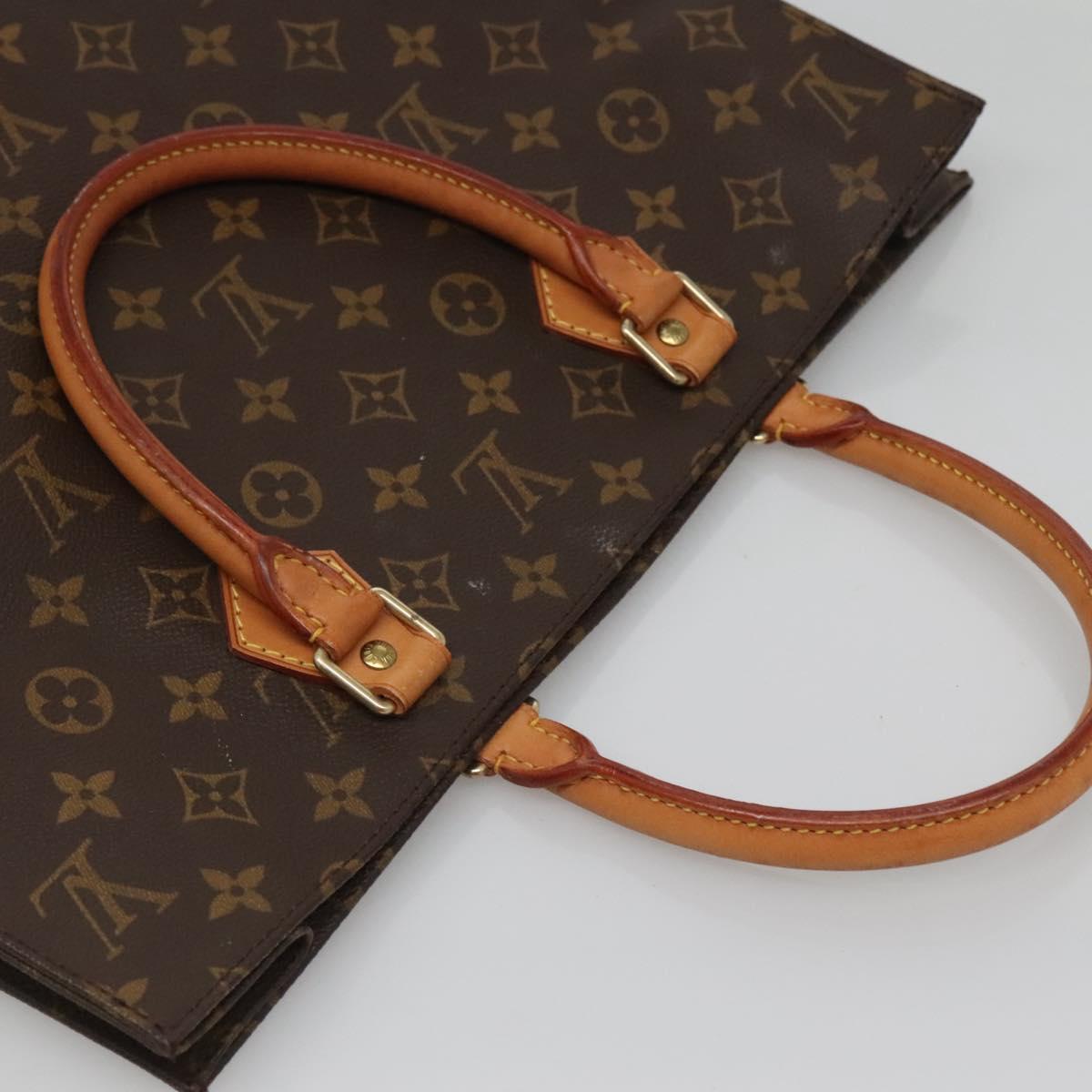 LOUIS VUITTON Monogram Sac Plat Hand Bag M51140 LV Auth 117530