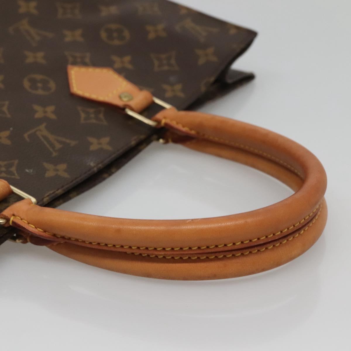 LOUIS VUITTON Monogram Sac Plat Hand Bag M51140 LV Auth 117530