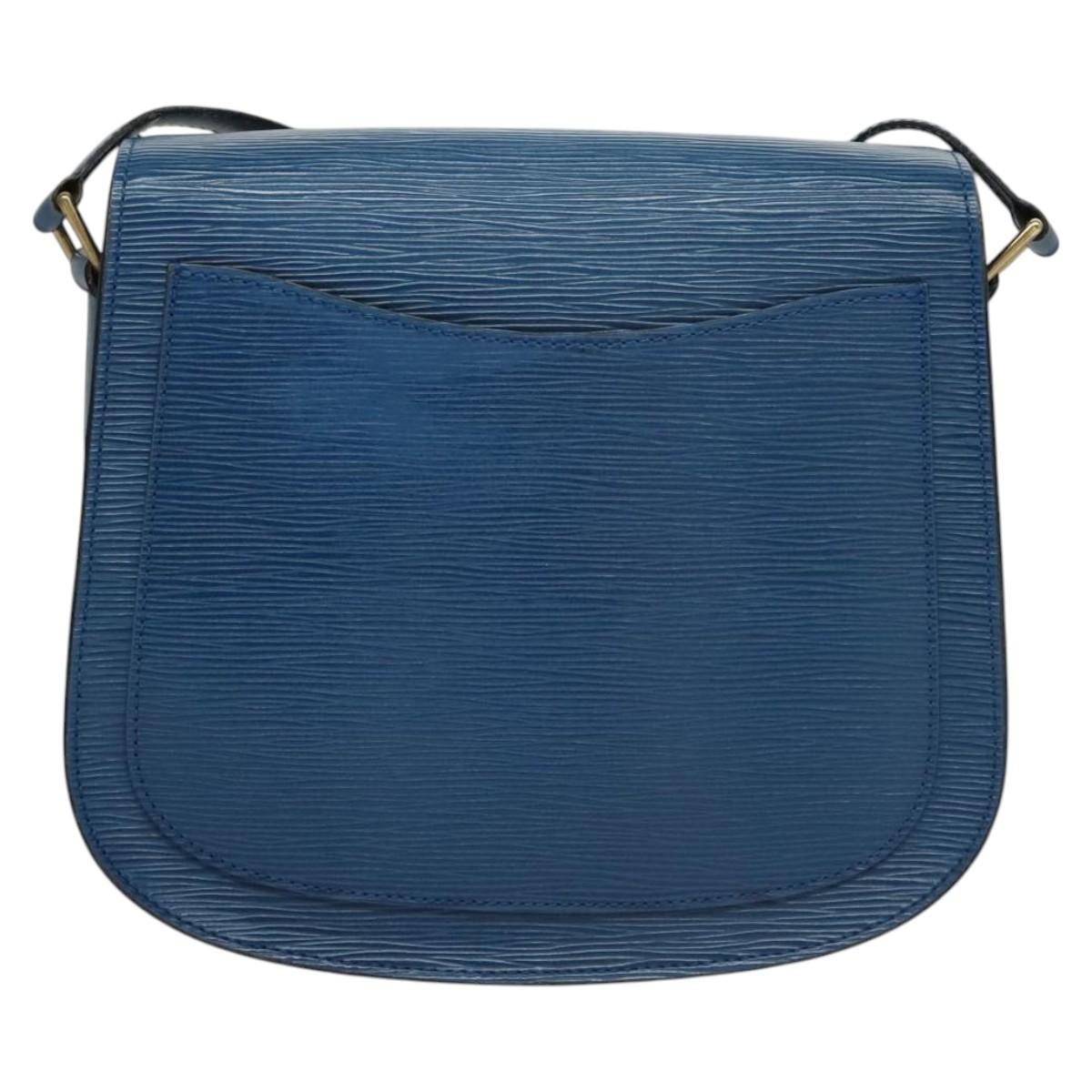 LOUIS VUITTON Epi Saint Cloud GM Shoulder Bag Toledo Blue M52195 LV Auth 117532