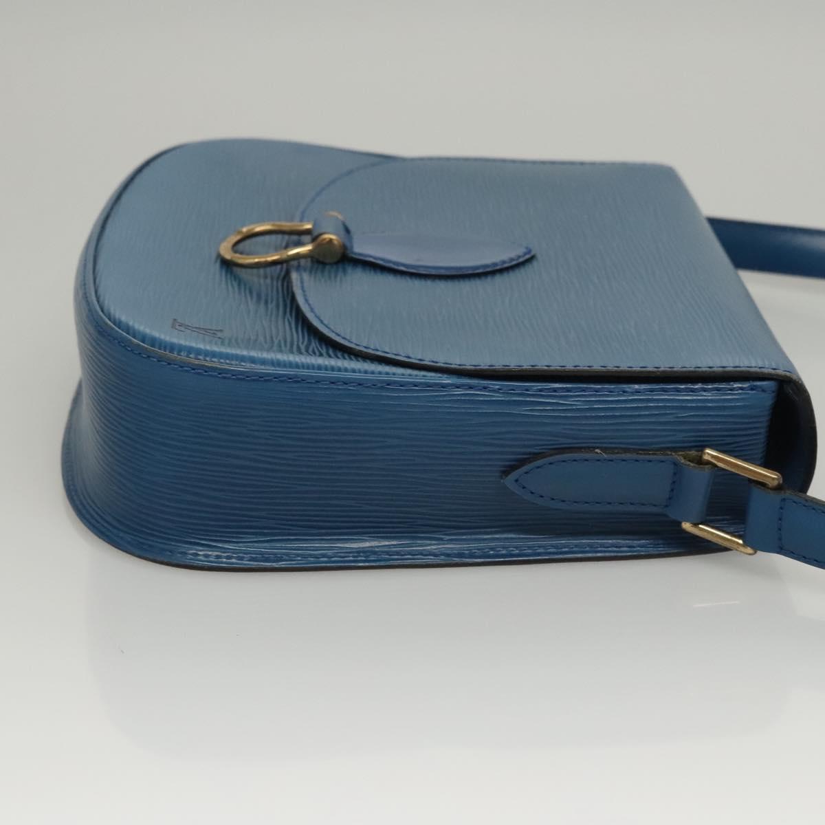 LOUIS VUITTON Epi Saint Cloud GM Shoulder Bag Toledo Blue M52195 LV Auth 117532