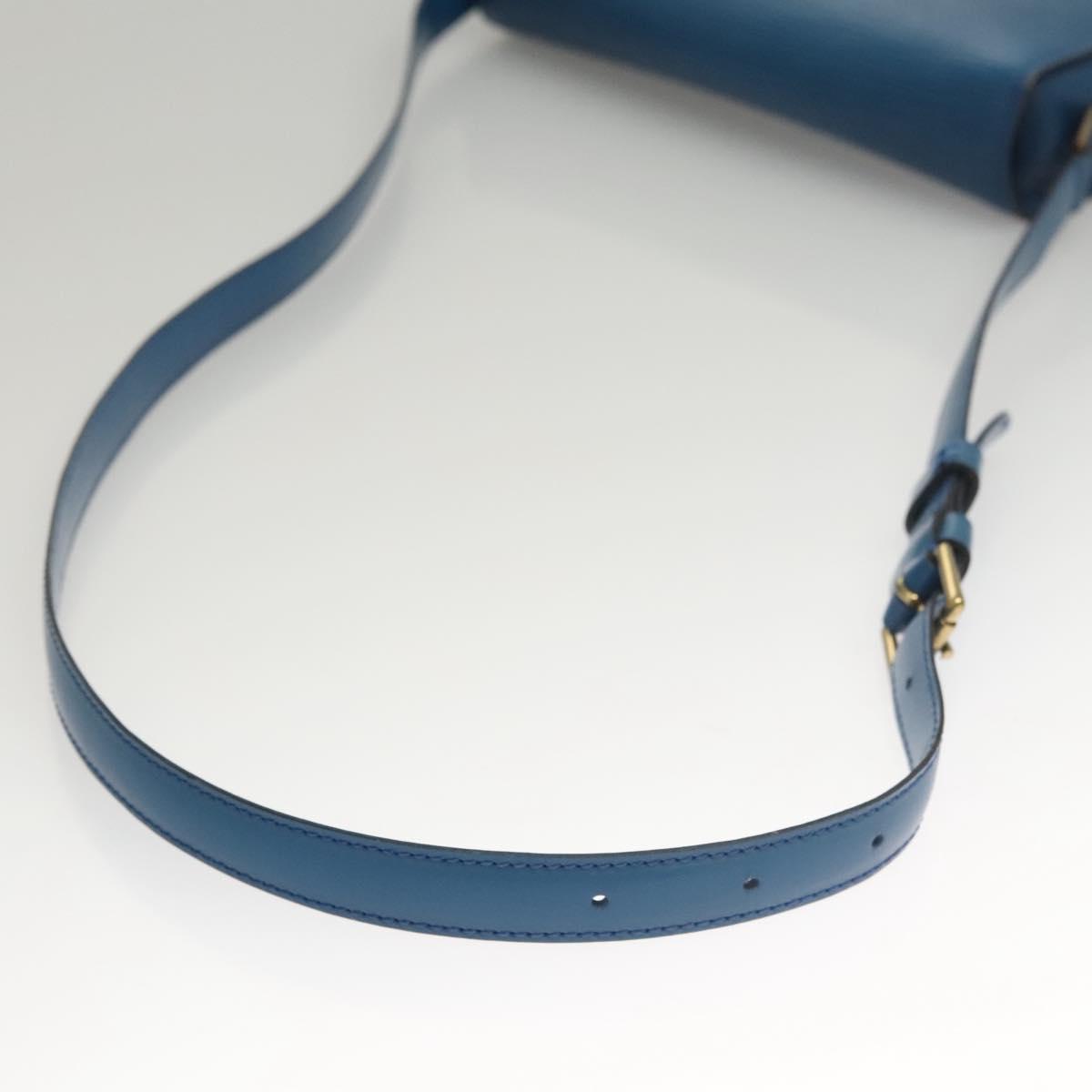 LOUIS VUITTON Epi Saint Cloud GM Shoulder Bag Toledo Blue M52195 LV Auth 117532