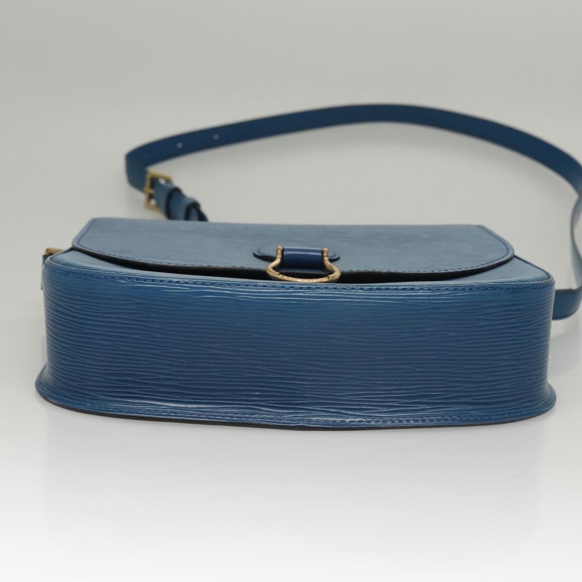 LOUIS VUITTON Epi Saint Cloud GM Shoulder Bag Toledo Blue M52195 LV Auth 117532