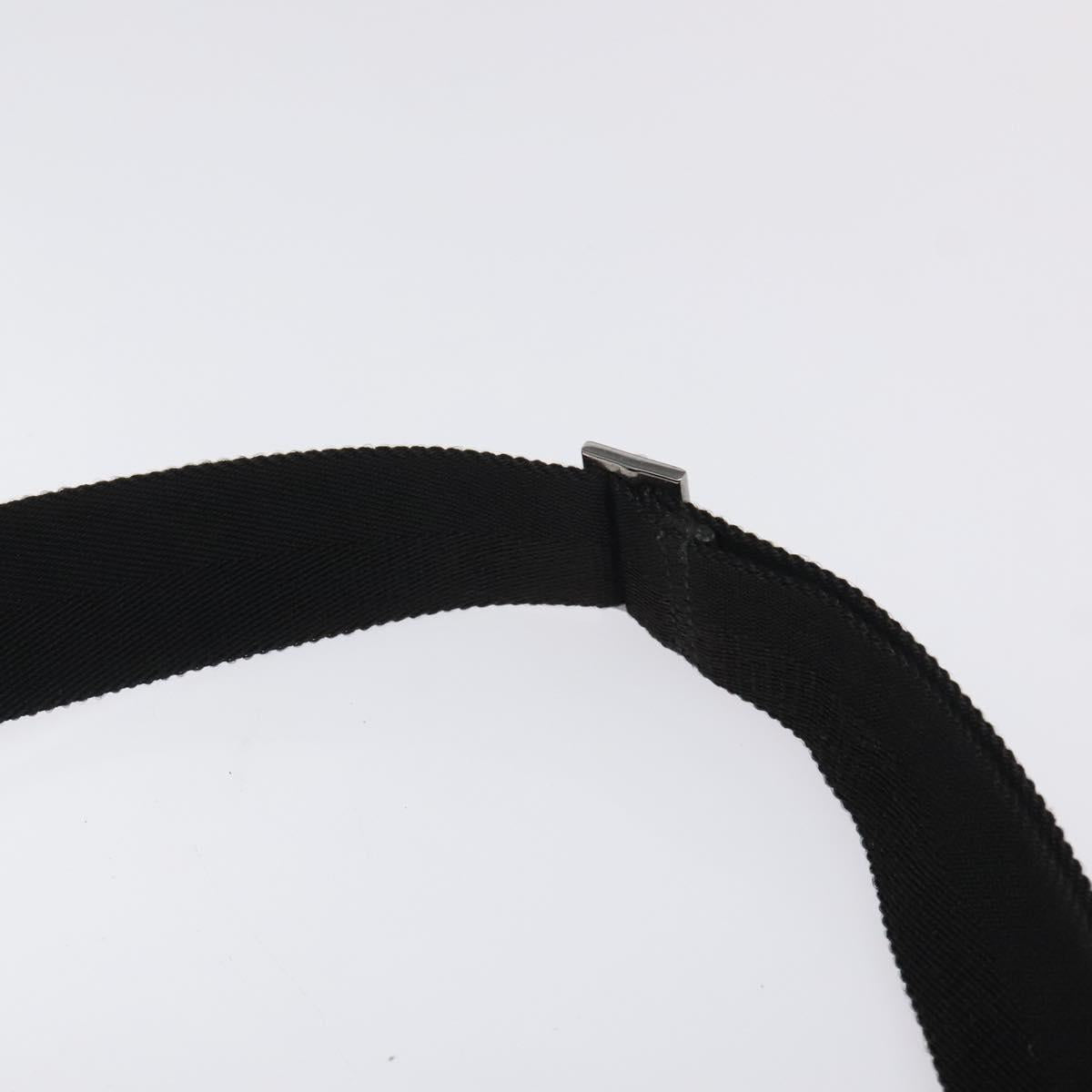 GUCCI GG Canvas Waist bag Black Silver 28566 Auth 117582