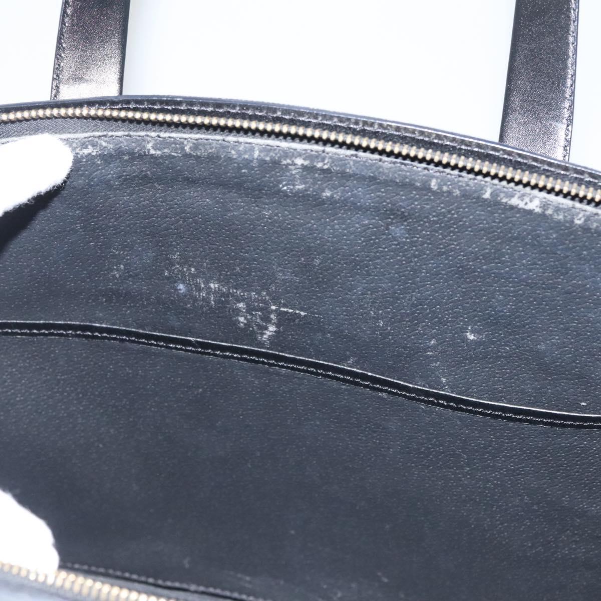 CELINE Macadam Canvas Hand Bag PVC Leather Brown Gold Auth 117630