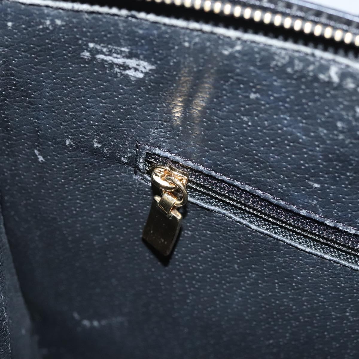 CELINE Macadam Canvas Hand Bag PVC Leather Brown Gold Auth 117630