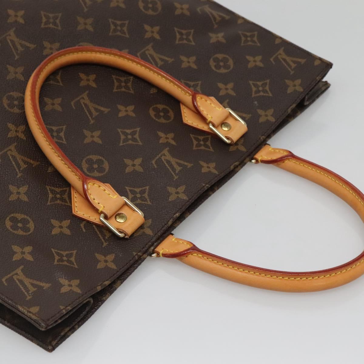 LOUIS VUITTON Monogram Sac Plat Hand Bag M51140 LV Auth 117646