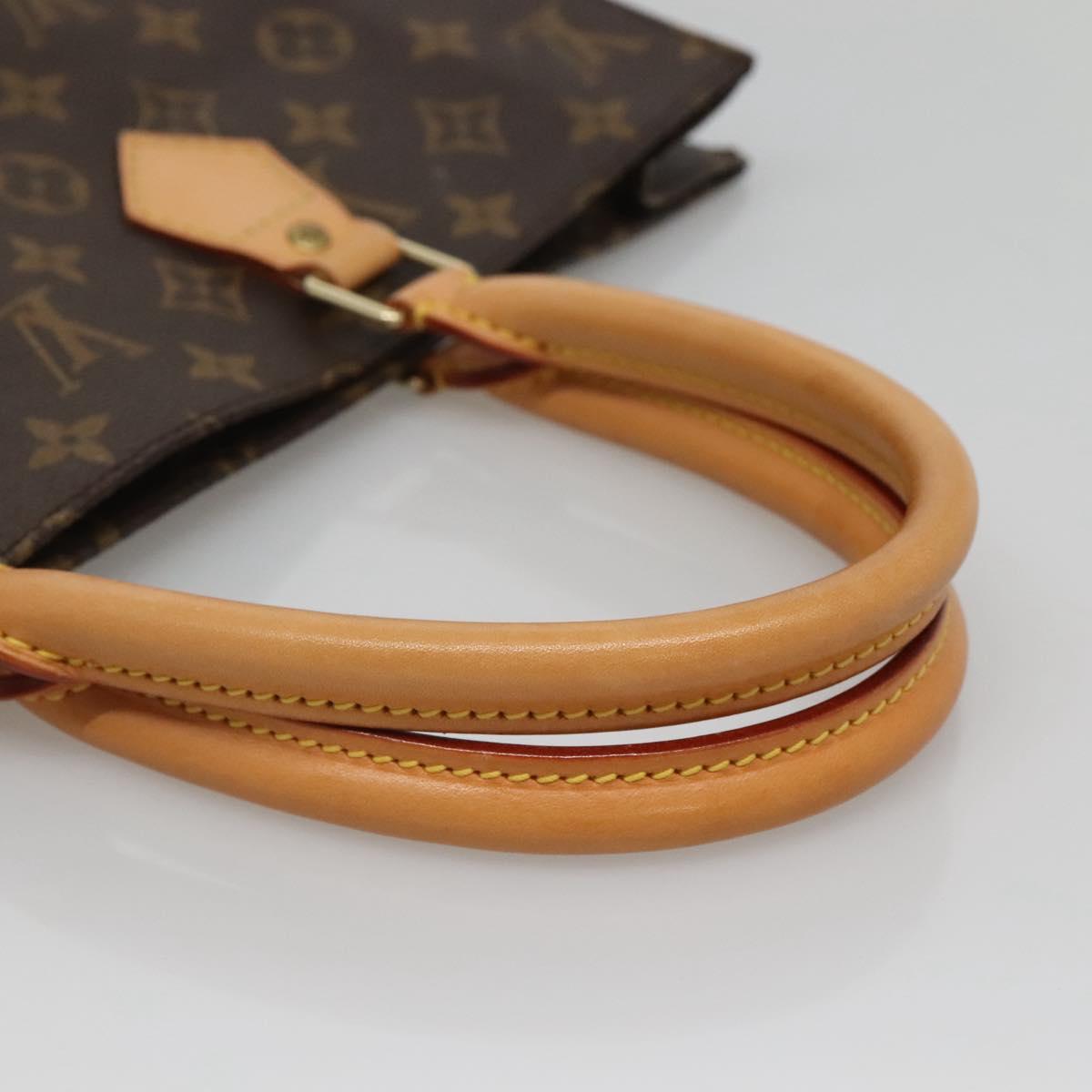 LOUIS VUITTON Monogram Sac Plat Hand Bag M51140 LV Auth 117646