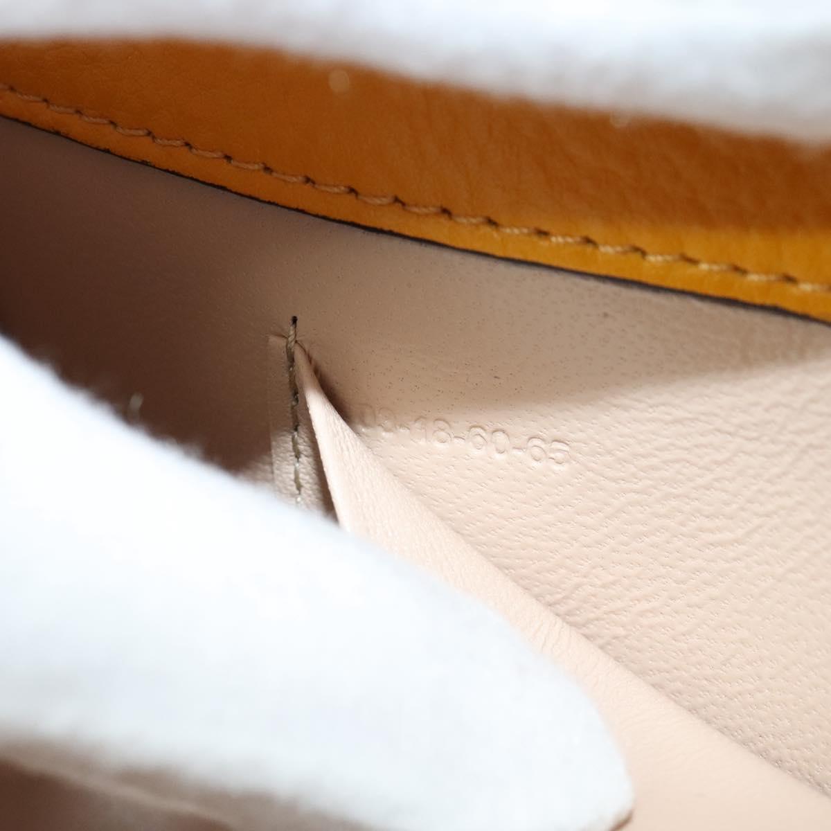 Chloe Nile Minaudière Hand Bag Leather 2way Yellow Gold Auth 117672